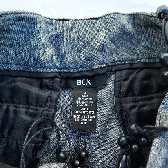 NWT BCX Shorts with Belt and Button Detail on Legs Linen and Cotton Blend Grey 3 - Picture 14 of 14